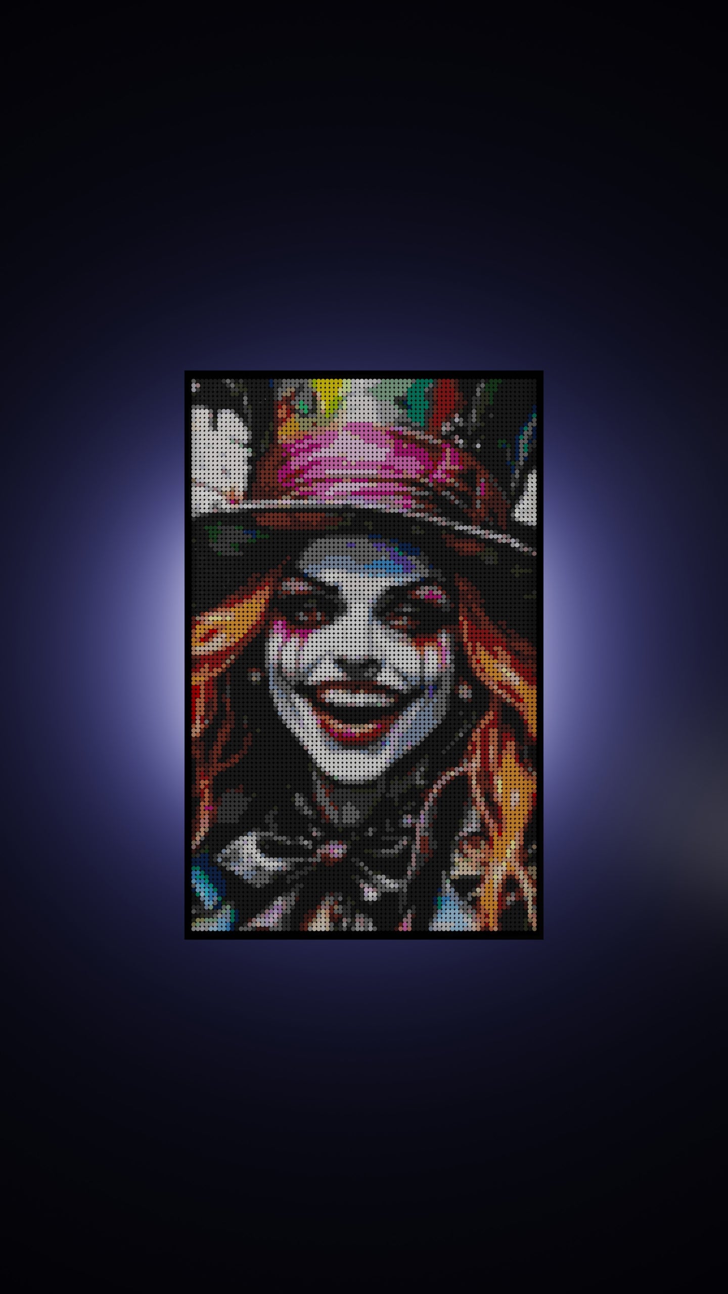 The Mad Hattress LEGO® Style mosaic pixel art design for display